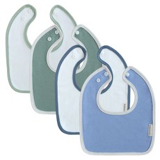 바니블라썸 에어 스퀘어 턱받이 4종 세트, B(스카이, 블루라인, 포레스트, 그린라인), 1세트