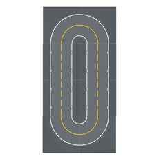 Zentoy Basic 1 道路積木板 直線 4p + 曲線 4p 套組, 混合顏色, 1個