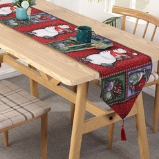 Sonio 可愛聖誕節桌旗, 01 溜冰, 180 x 33 cm, 1個