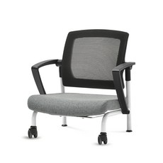 체어포커스 슬라이딩 좌식의자 C530, 블랙(팔걸이) + 블랙(등받이) + 고급 그레이(방석), 1개