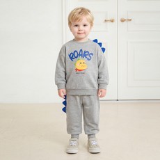 몰리멜리 아동용 다이노 로어 뿔 상하복 세트