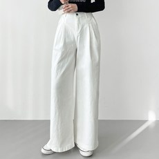 jalbba jean 女款細褶寬褲