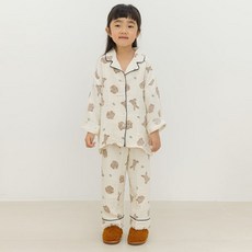 VAVKID'S 孩童兔子圖案長袖睡衣+睡褲套裝