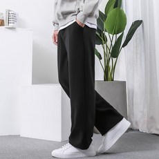 DANGOON 男性刷毛內裡寬版鬆緊帶防皺長褲