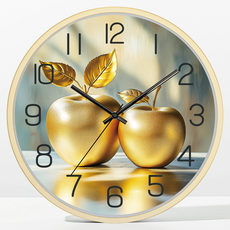 Marchenmond 靜音掛鐘 30.5cm, 蘋果藝術06