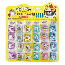 MOLANG 兔子造型迷你日記吊飾組 6款*4入, 混色