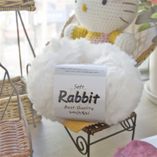 Rabbit Story 柔軟絨毛編織線, 01白色