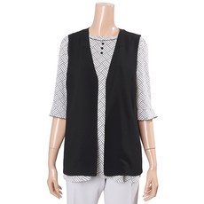 雪紡拼色短版背心 VT1204