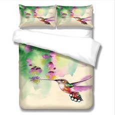 彩色印花被套枕套組 A_RD_214