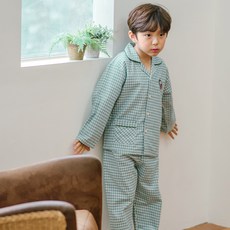 Jjiniya 男童史努比薄刷毛長袖睡衣上下套組