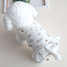 honeydog 寵物款印花連身裙 HDOP00379, 象牙白