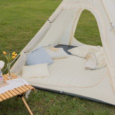 쉬즈홈 더블 고밀도 다용도 캠핑패드, 크림버터