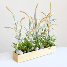 도시정원 조화 강아지풀 울타리 화단, 1개, 그린옐로우