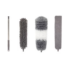 Home Decor 可調節長度超細纖維除塵撢 4件組, 混色, 1套
