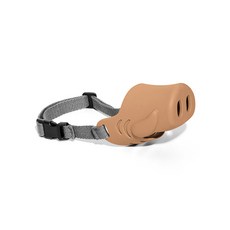 carno 寵物豬鼻造型防咬嘴套 XL號, 1個, 棕色