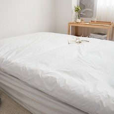 Maison Textile半PU塗層防水床墊套, 白色的