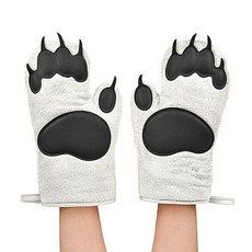 熊掌廚房隔熱烤箱手套, 白色, 1套