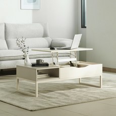 일룸 델타 소파테이블 방문설치, 우드 아이보리 + 라이트 그레이