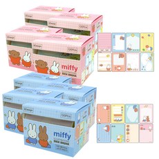 Miffy抽取式貼紙便條紙 2款 x 4入組, 1套, 混色