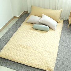 可水洗防滑絎縫床墊套, Mustard