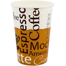起源研發 咖啡豆圖案 外帶紙杯 300ml, 1組, 100入