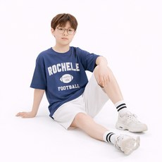 나나주니 라운드넥 크랙 풋볼 와이드 5부 바지 트레이닝 세트