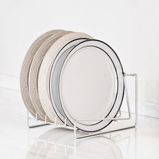 Bareunliving 不鏽鋼304 碗盤整理架 1號, 銀色, 1個