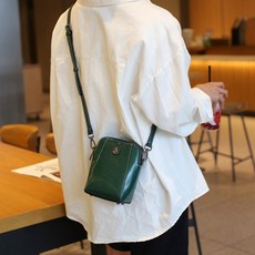 Elsso 女用金屬裝飾手機迷你斜背包, 綠色