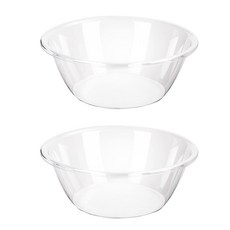 MONACO OLIVE 透明圓形臉盆 小型, 透明, 2個