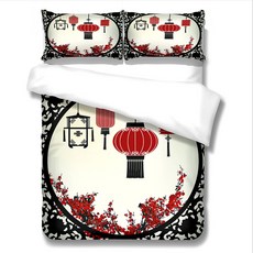 彩色印花被套枕套組 A_RD_225