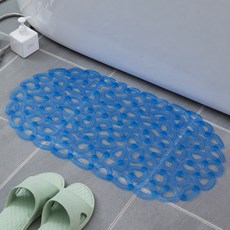 모네타 첼리 원형 샤워실바닥 미끄럼방지 매트, 투명블루, 1개