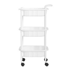 BONOHOUSE 現代風格推車, 白色, 3層