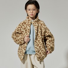 vavkids 兒童豹紋刷毛外套