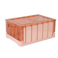 A-Hope半透明折疊式塑膠收納盒 M, 粉色的, 1個