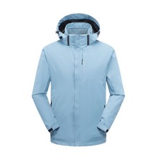 里昂 男士可拆式兩件式絲絨防水登山防風外套 JJ156