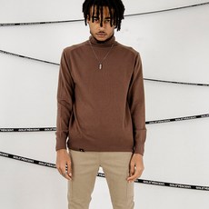 GOLD PERCENT 男士修身基本款仿羊絨高領針織衫