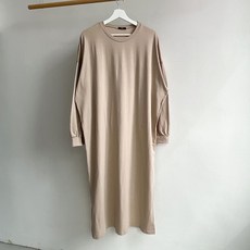 여성용 통기성 디토 테닐스 베이직박시 홈웨어 롱 원피스 DT23P0015