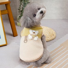 PASTEL PET 寵物熊熊玩偶超細纖維背心, 1個, 米色
