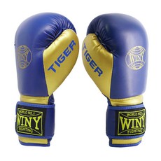 Winnie Tiger魔鬼氈拳擊訓練手套, 藍色