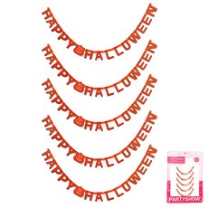 PARTYSHOW 快樂萬聖節字母掛旗 小型, 5個, 混合顏色