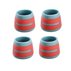 소음방지 의자 발 커버 4p, 레드 + 블루