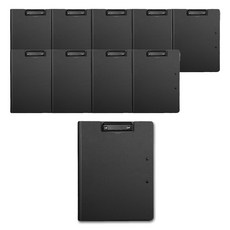 萬得哈比 封面式雙向A4板夾, 黑色, 10個