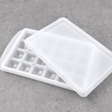 키친유 소분 칸칸이 아이스 냉동 멀티큐브 용기 24구, 화이트, 1개