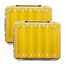 oasi CK 10格路亞木蝦釣具盒 2入, 黃色, 2個