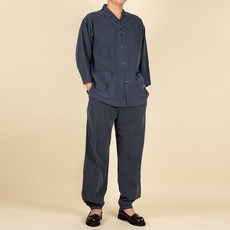 DAONE.HANBOK 男款後染30支紗開襟改良韓服上下套裝