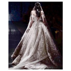 KMELLIE 帆布畫框一體式 3D 圓形鑽石畫 DIY 套組 50 x 40 cm, 婚禮, 1套