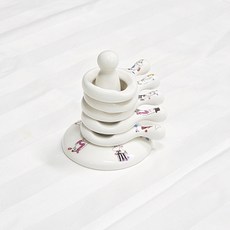 SMF 嚕嚕米朋友們 環形掛架 + 筷架 5件組, 白色, 1套