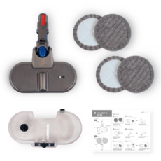 Dyson吸塵器用拖把頭 V7/V8/V10/V11適用+超細纖維拖布組 2入, 1組, 單品