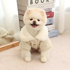 ITS DOG 寵物寶寶兔柔軟鋪棉外套, 奶油色