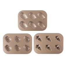 O 椅子家庭烘焙瑪德琳模具 + 兔子模具 + 胡蘿蔔模具套組, 1套